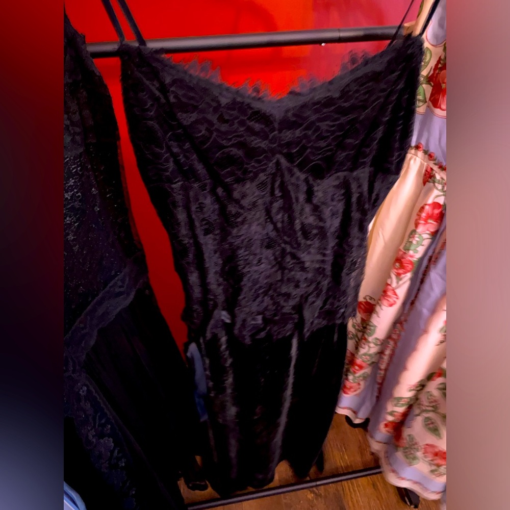 Betsey Johnson black cocktail dress.